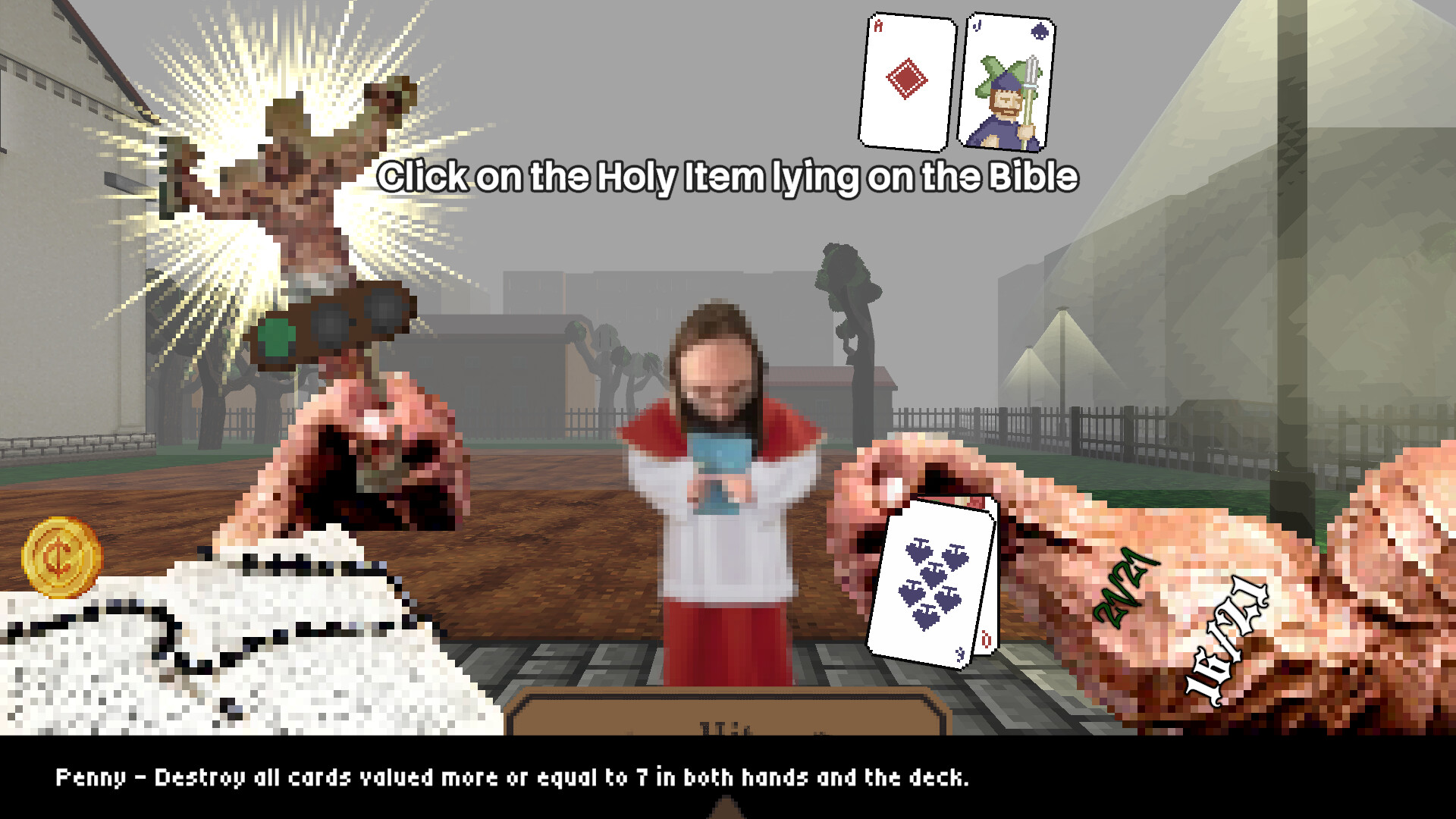 Sacred Stakes: Starring VEINIEST DUKEM and his ludicrous blackjack skills on a holy crusade into the depths of THE gambling hell itself screenshot 5