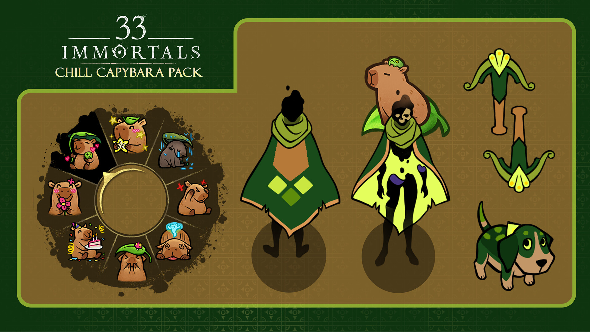 33 Immortals® – Chill Capybara Pack Featured Screenshot #1