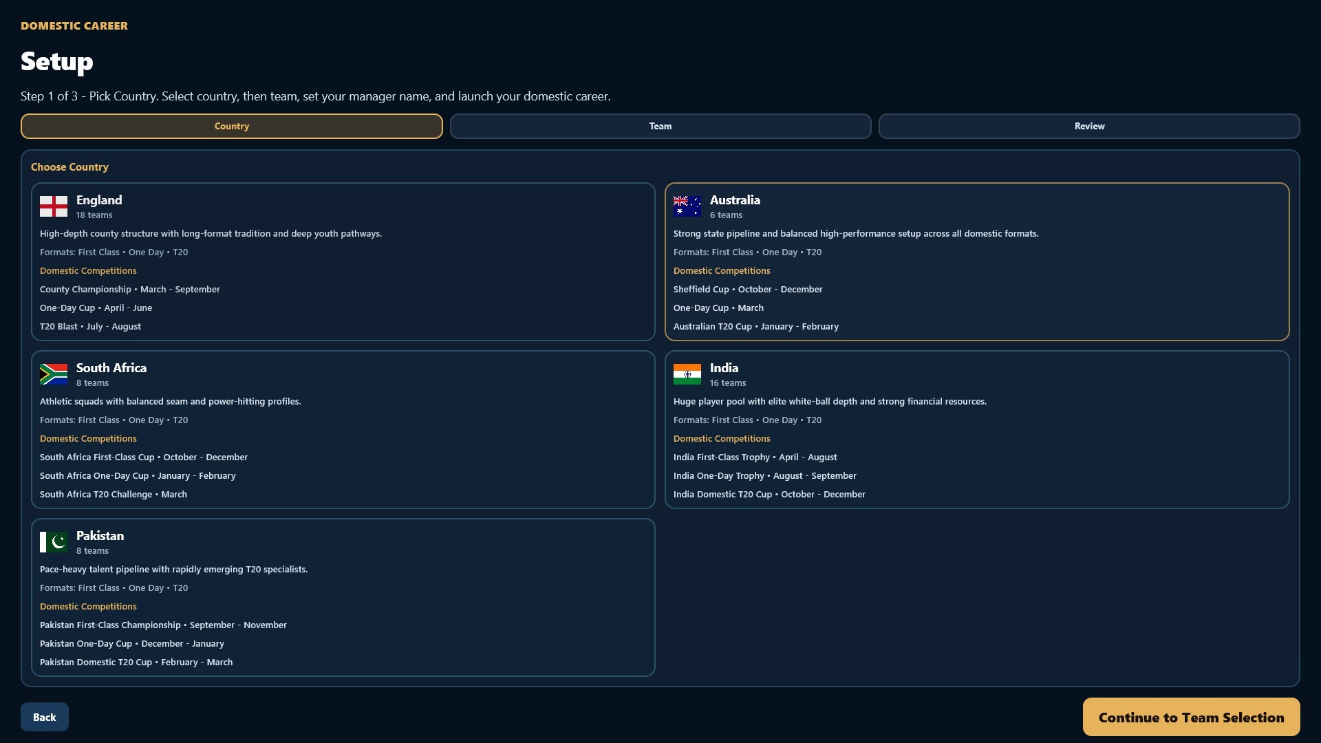 Cricket Management Tycoon screenshot 2
