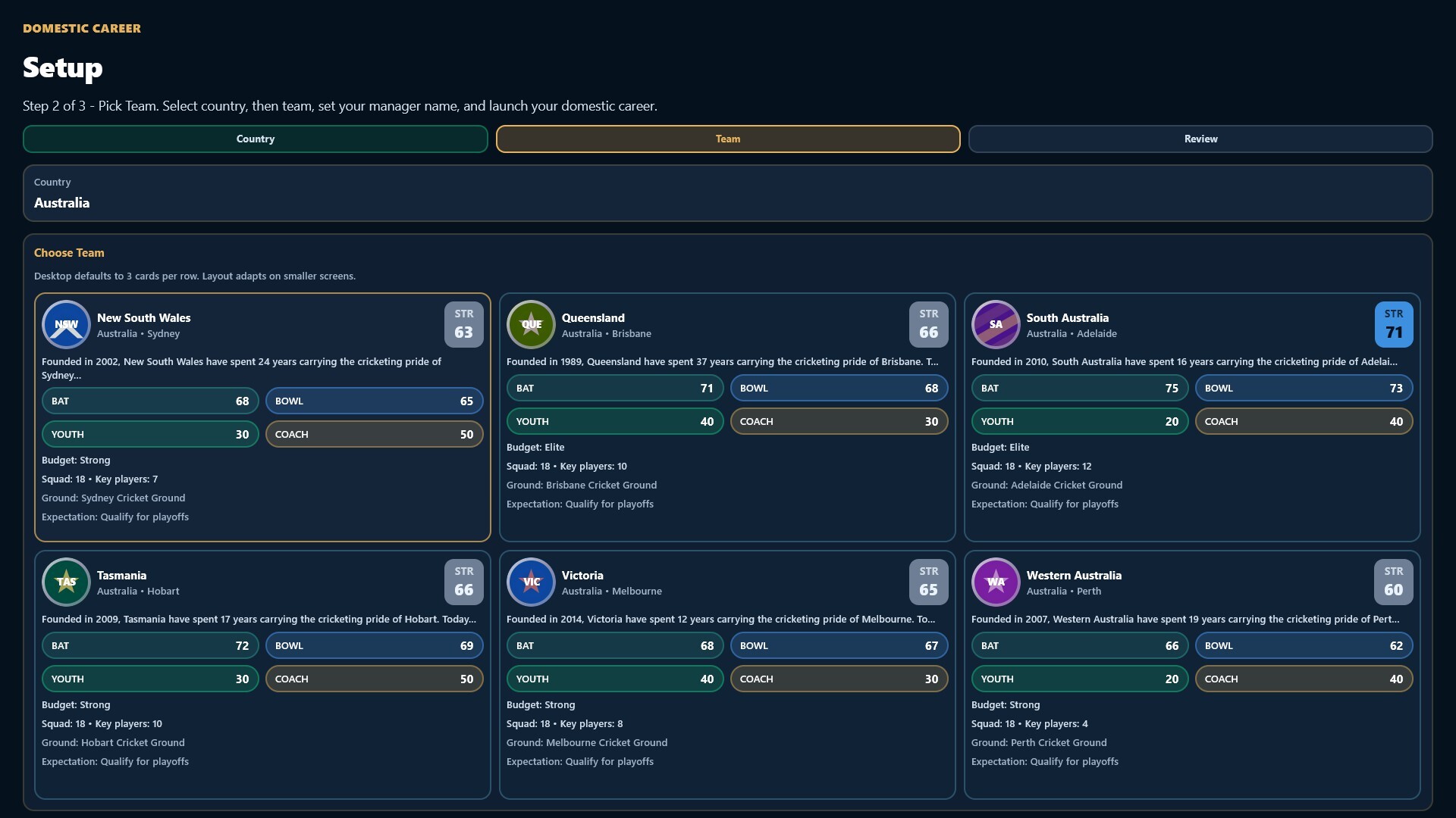 Cricket Management Tycoon screenshot 4