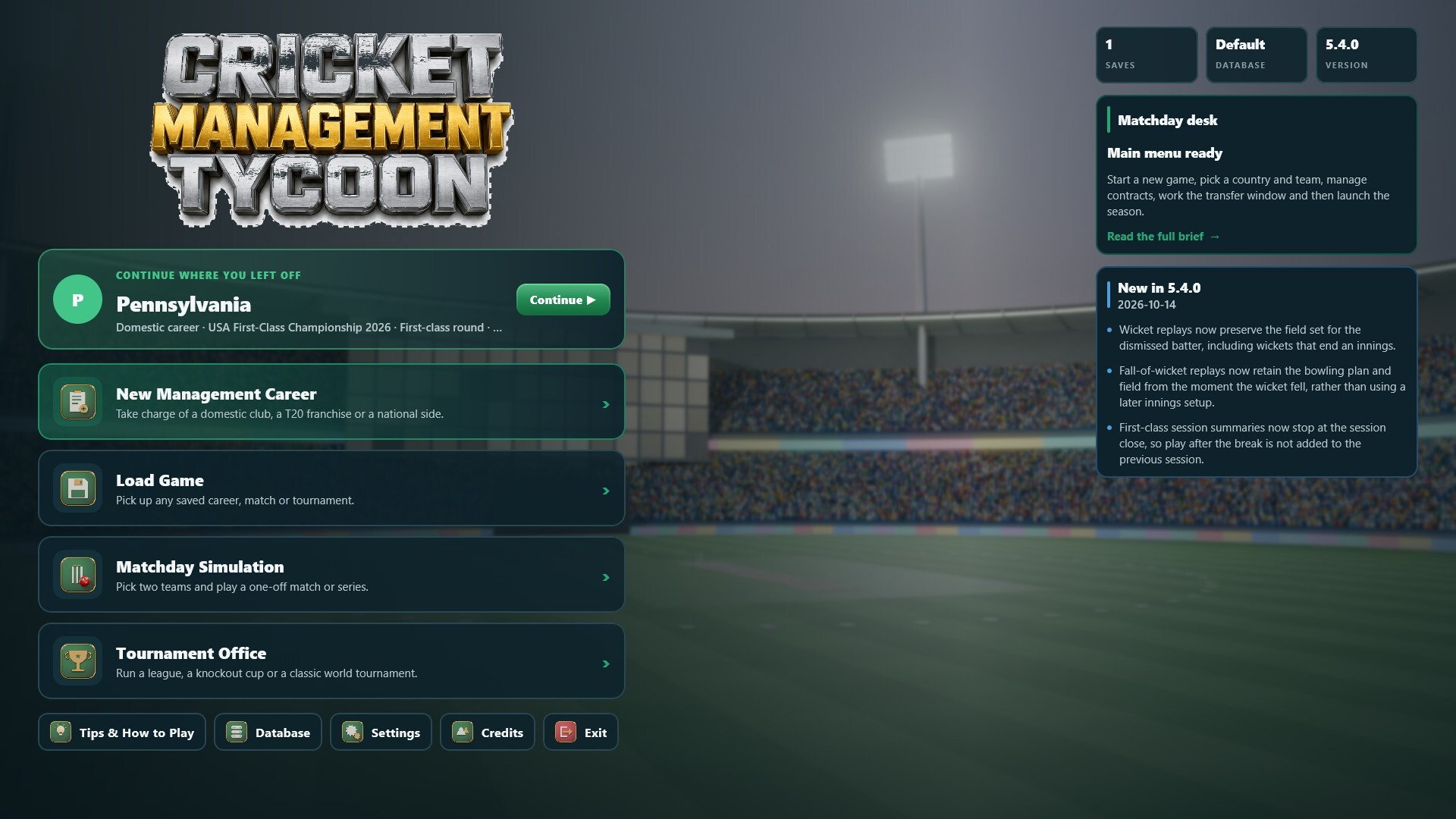 Cricket Management Tycoonのスクリーンショット 1
