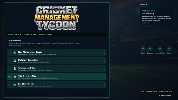 Скриншот 1 из игры Cricket Management Tycoon