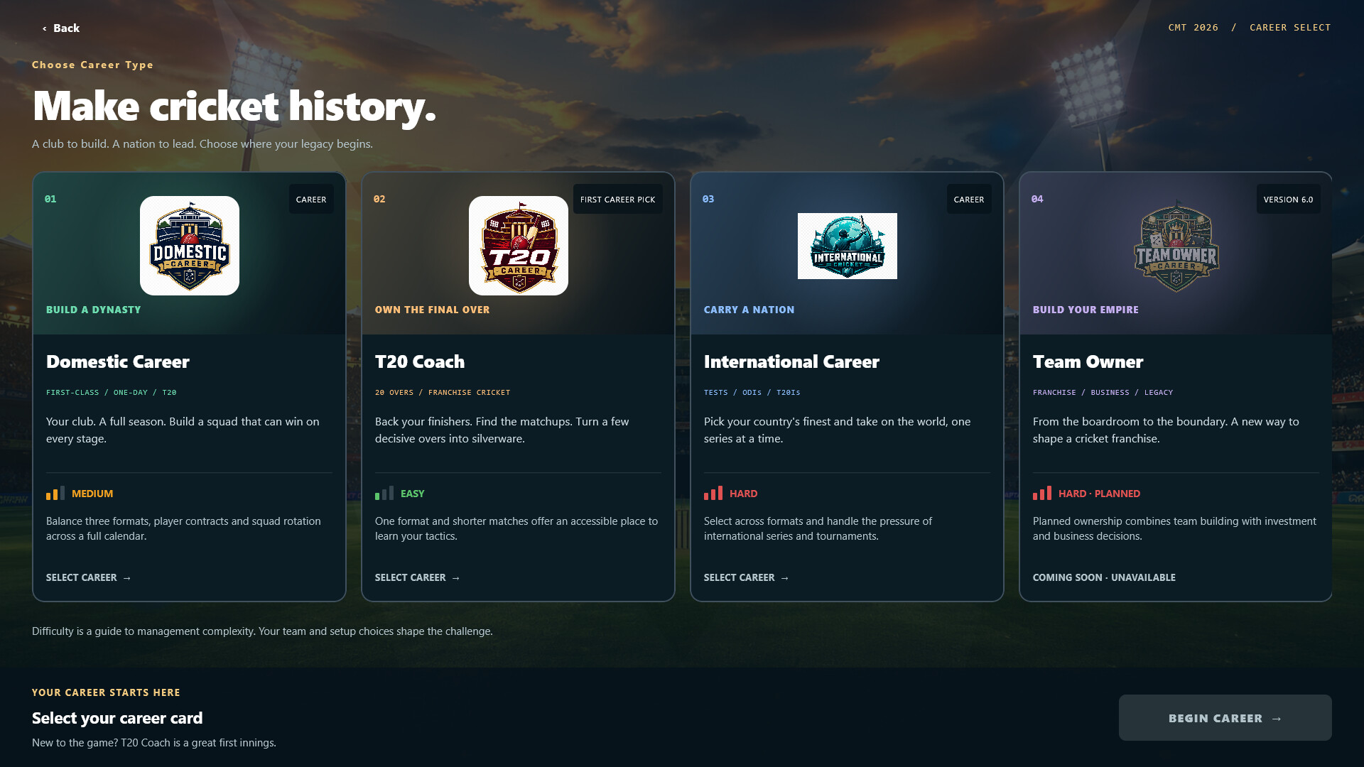 Cricket Management Tycoon screenshot #2