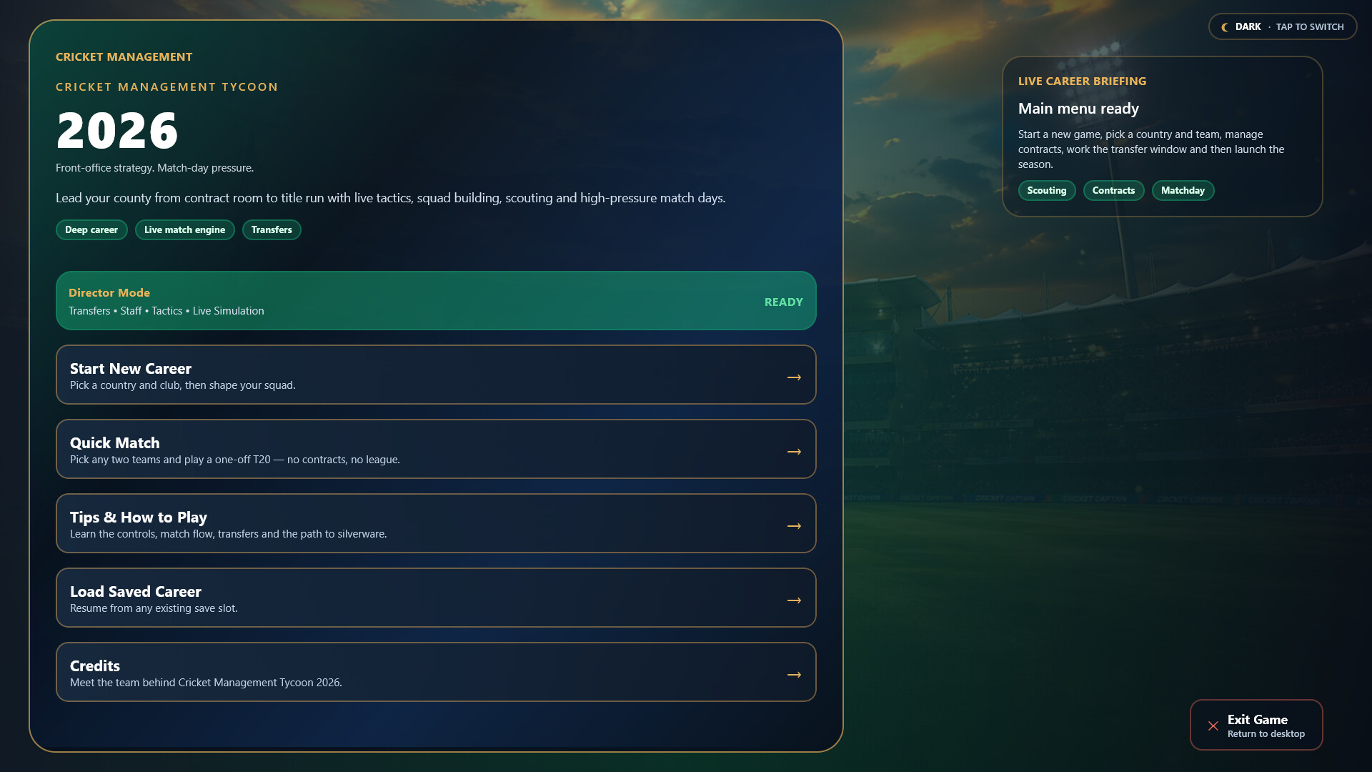 Cricket Management Tycoon – Screenshot 1