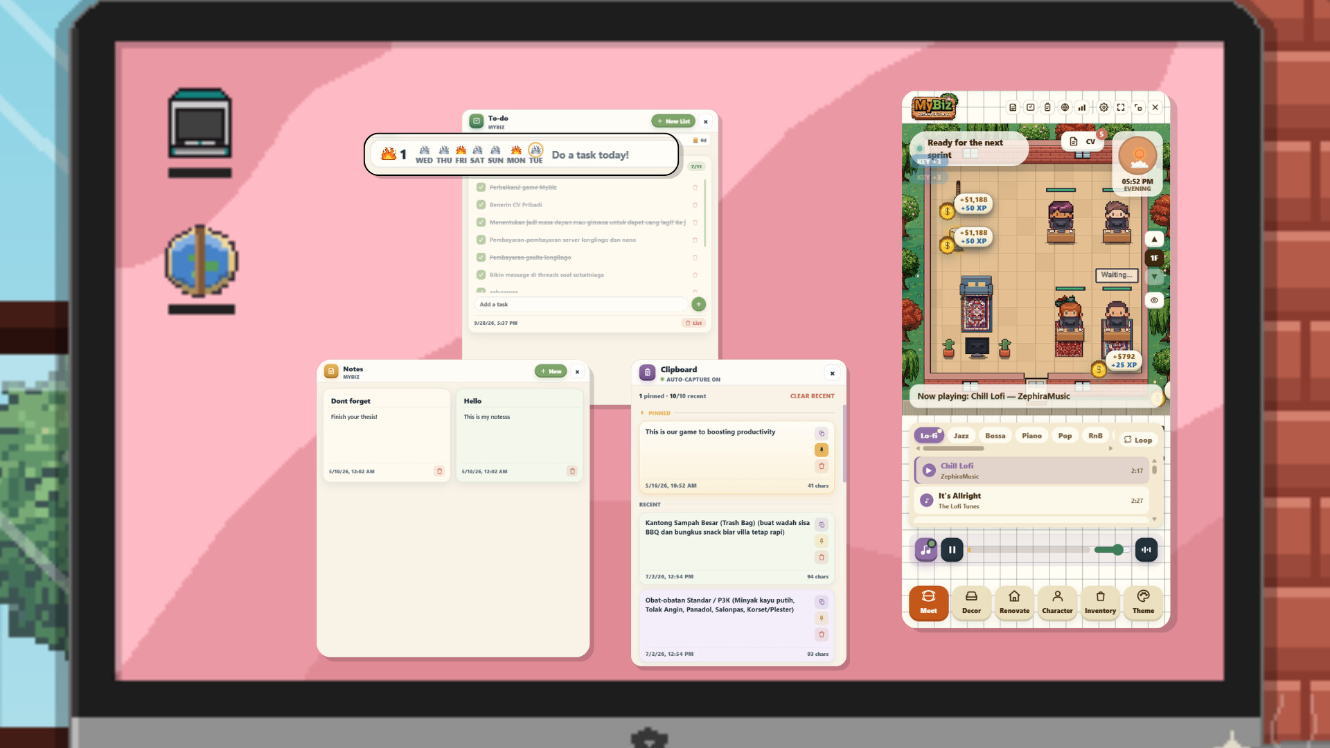 MyBiz: Pomodoro Desk Tycoon screenshot 10