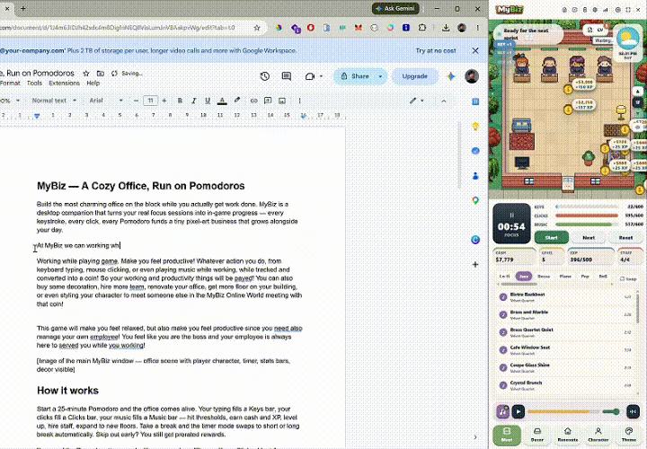 MyBiz: Pomodoro Desk Tycoon video 1