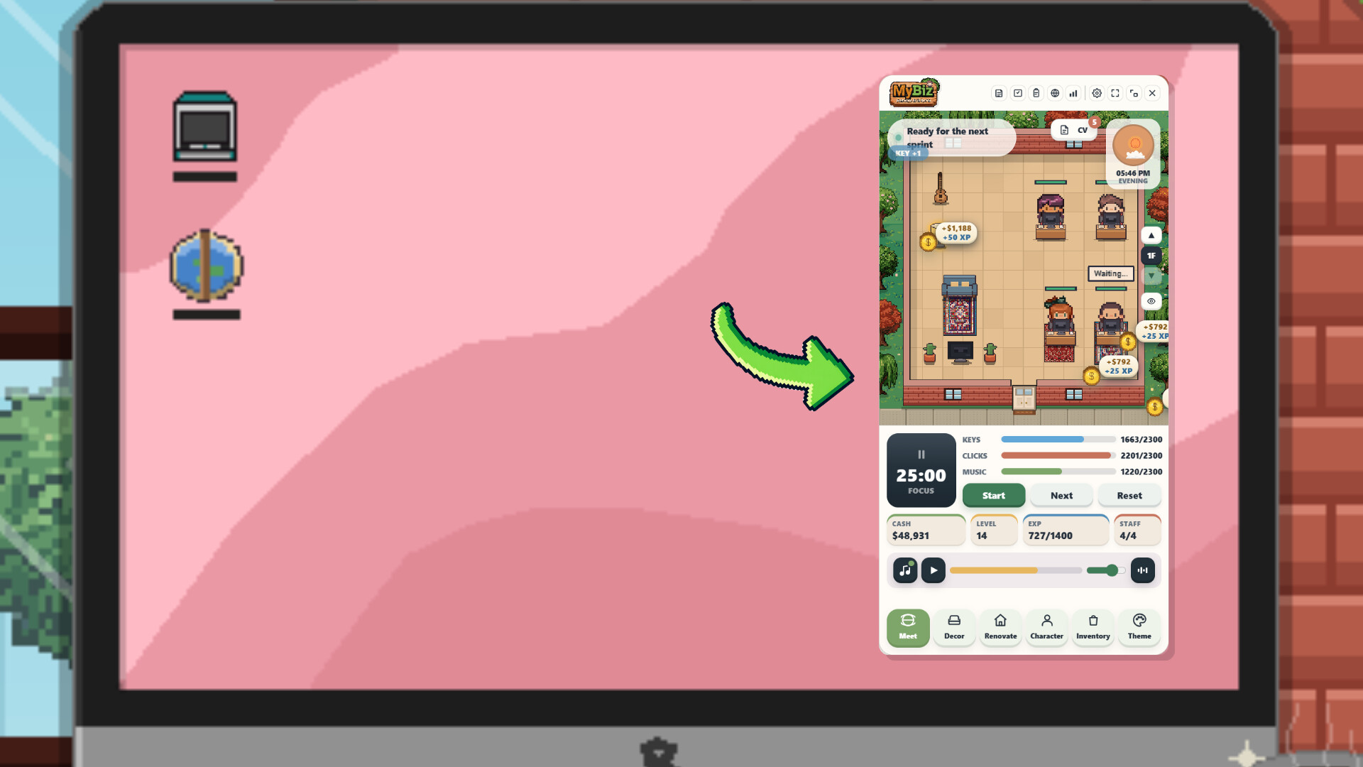 MyBiz: Pomodoro Desk Tycoon screenshot 1
