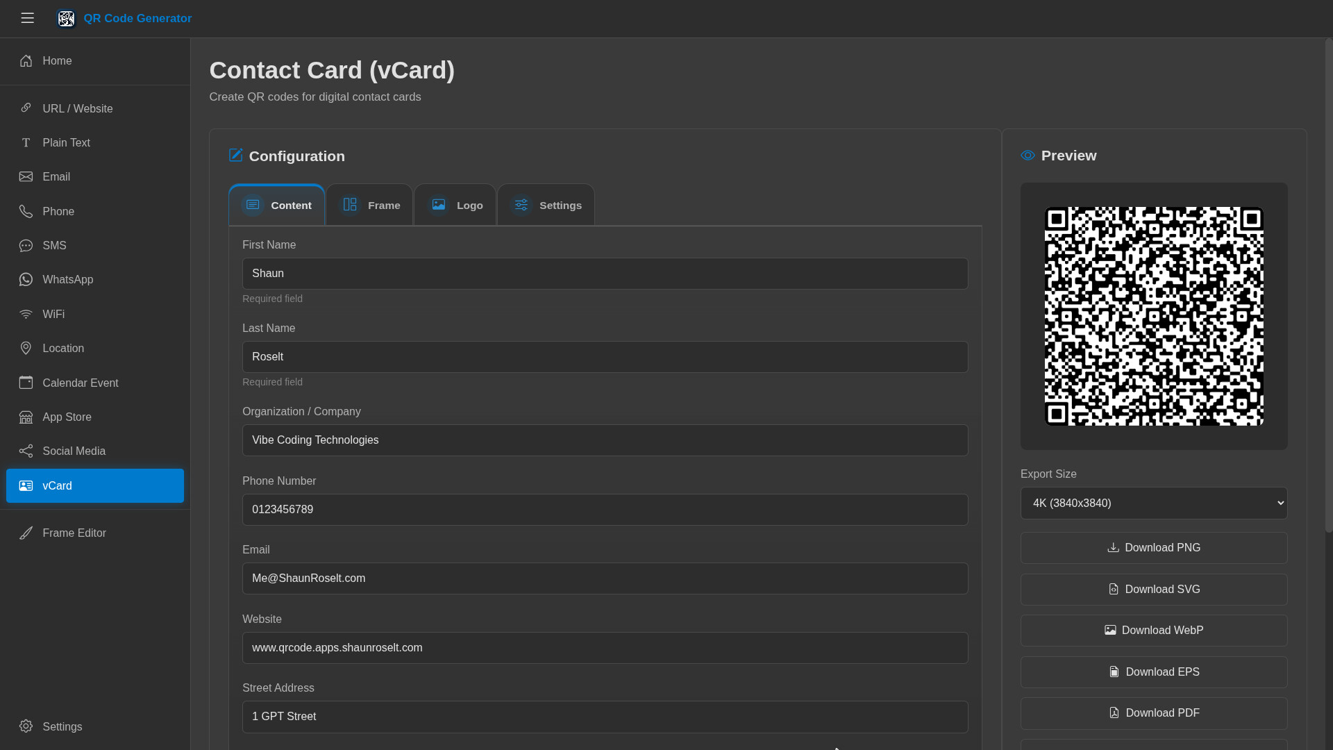 QR Code Generator screenshot 3