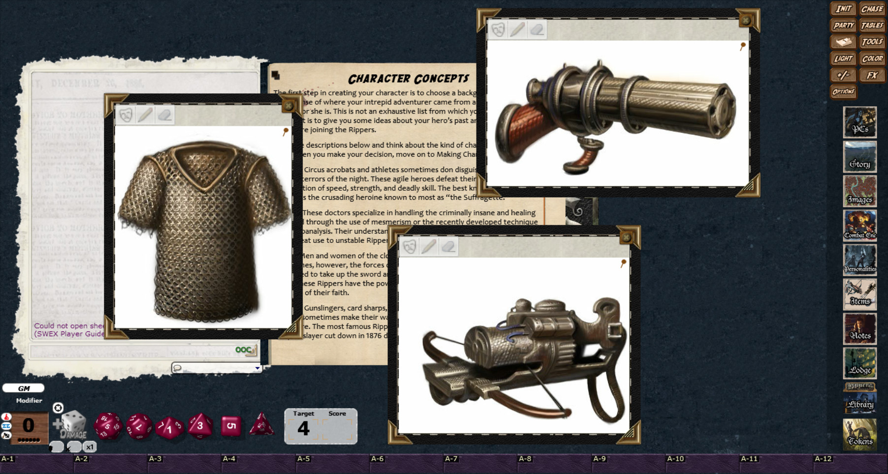 Fantasy Grounds - Savage Worlds - Rippers Resurrected: Player's Guide screenshot 1