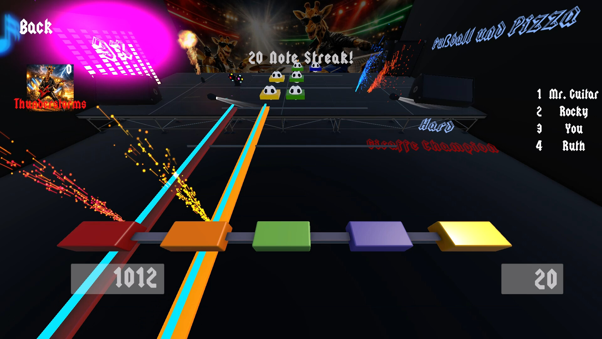 Giraffe Champion: The Rock Music Game Football Edition screenshot #7