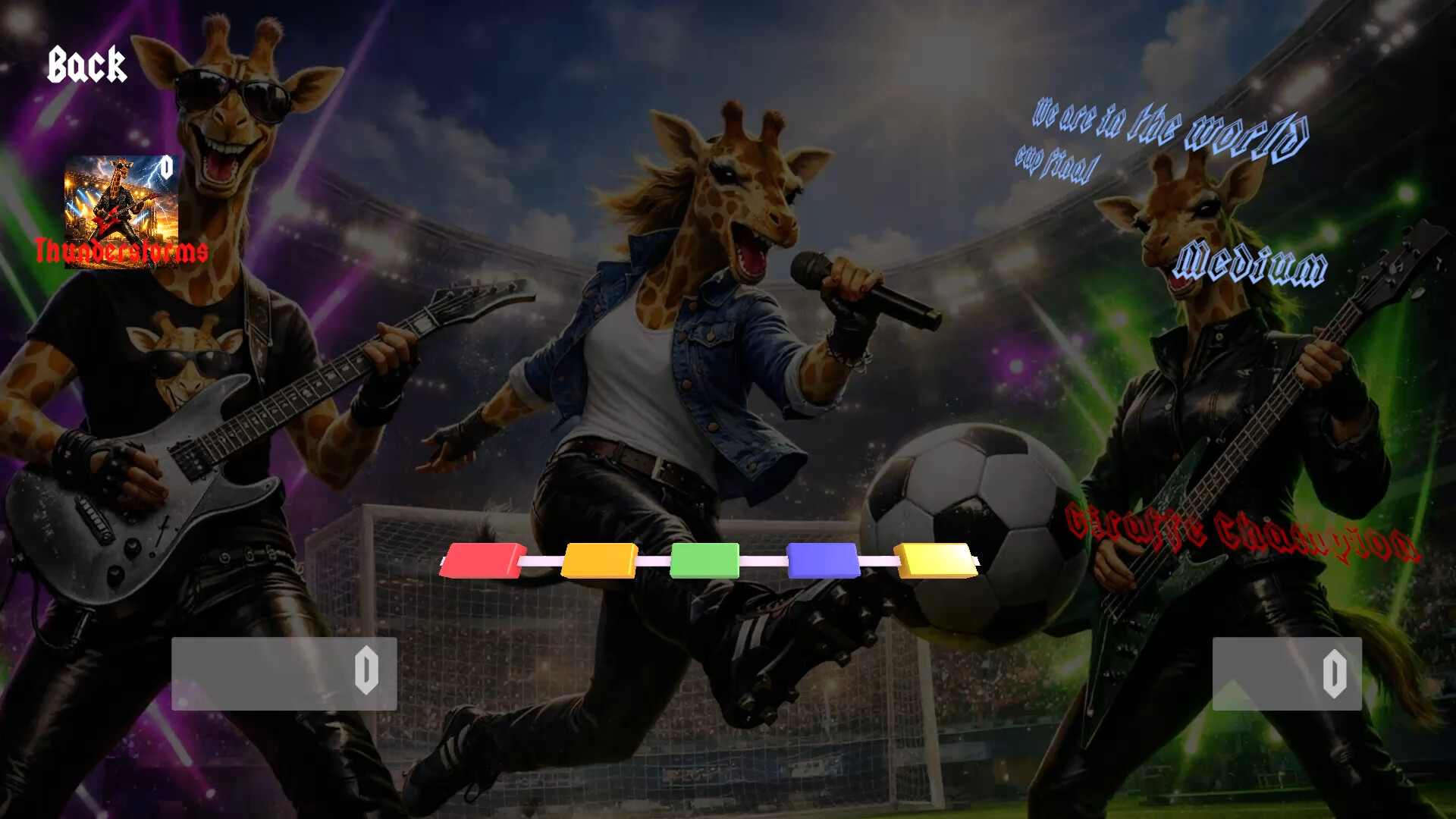 Giraffe Champion: The Rock Music Game Football Edition screenshot #11