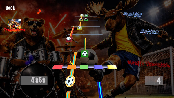 Giraffe Champion: The Rock Music Game Football Edition スクリーンショット 2
