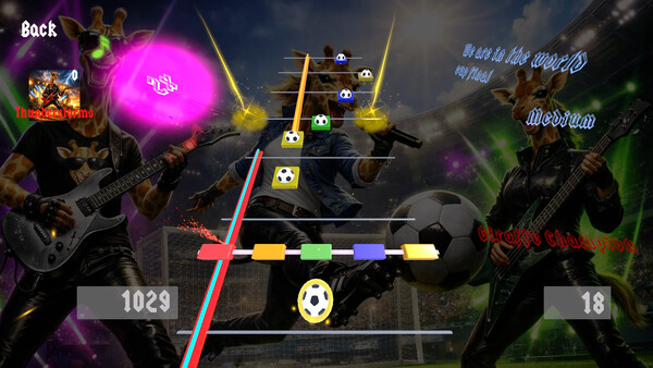Giraffe Champion: The Rock Music Game Football Edition スクリーンショット 5