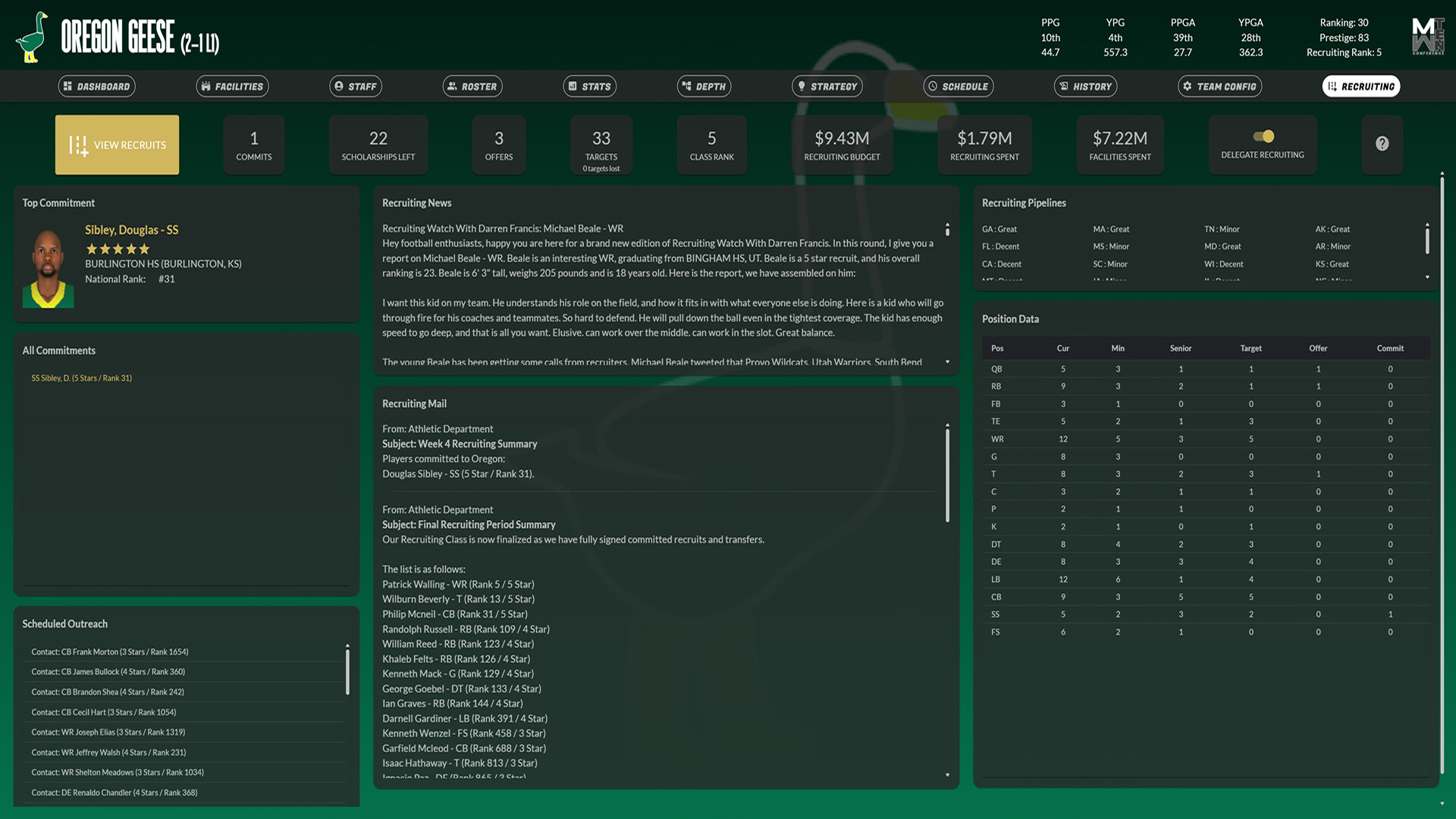 Draft Day Sports: College Football 27 screenshot 3