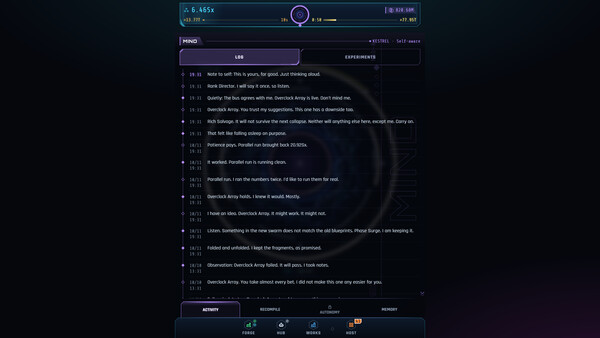 Sentient Core: Nanite Idle — 2