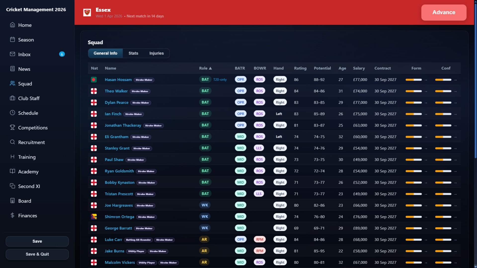 Cricket Management 26 screenshot 2