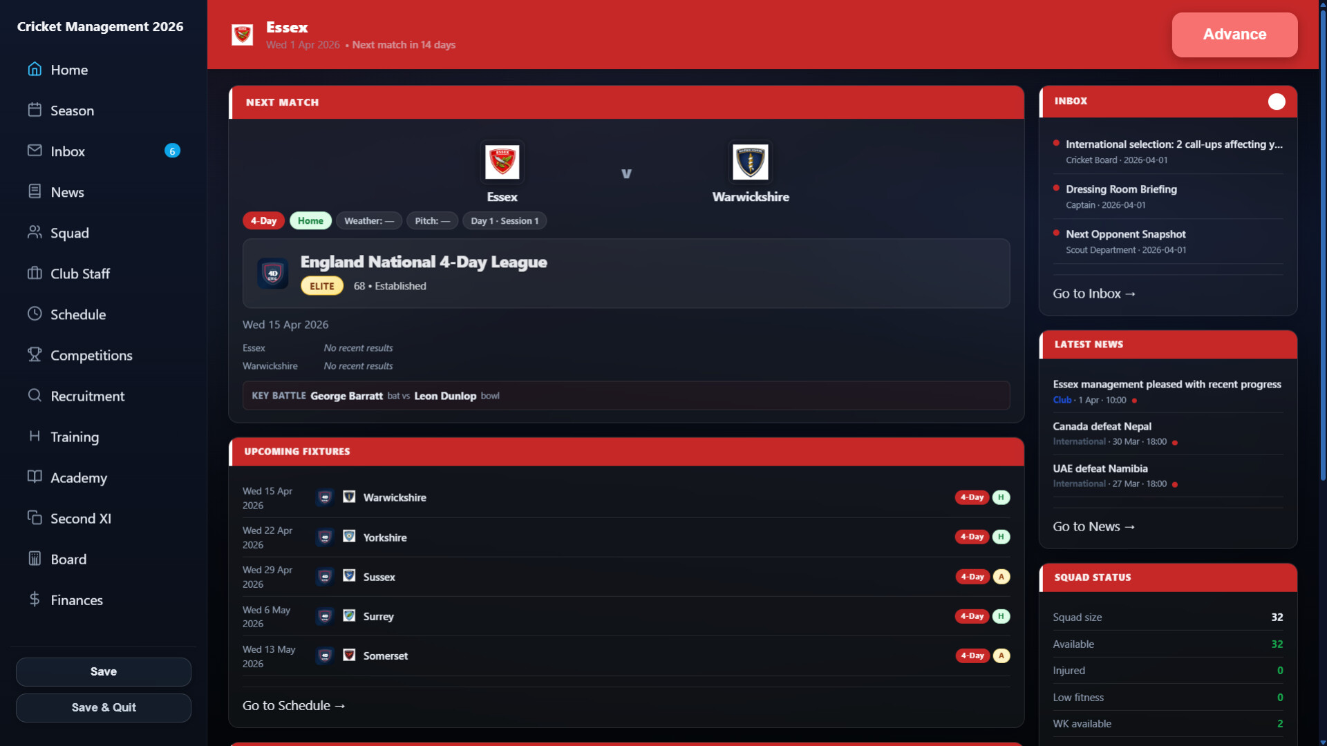 Cricket Management 26 Featured Screenshot #1