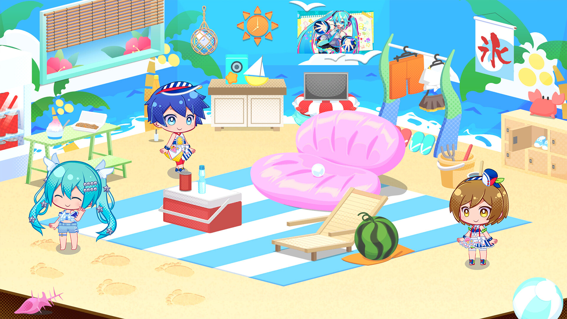 Hatsune Miku Logic Paint S+ Tropical Vacation screenshot 4