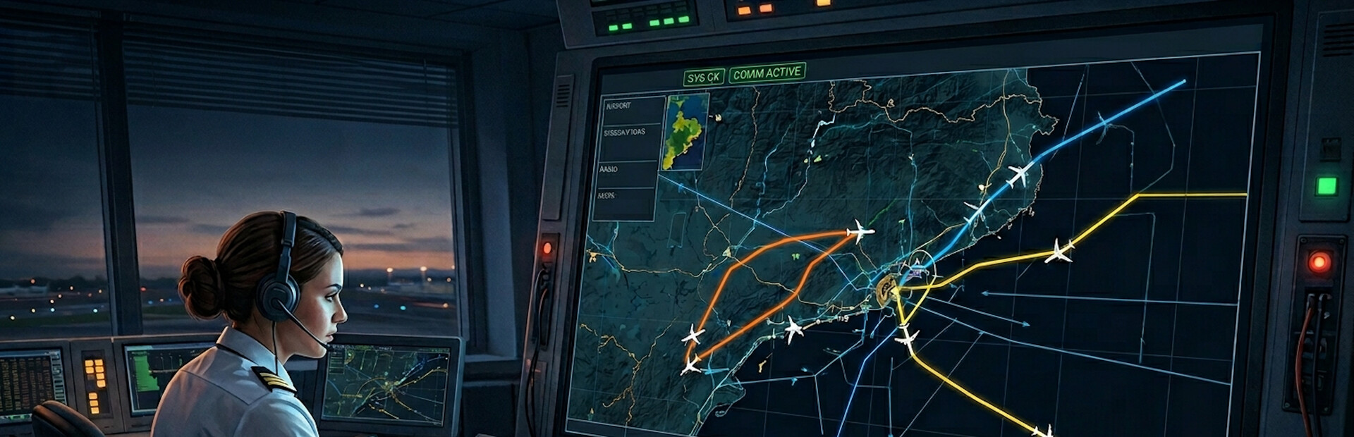 Radar ATC simulator