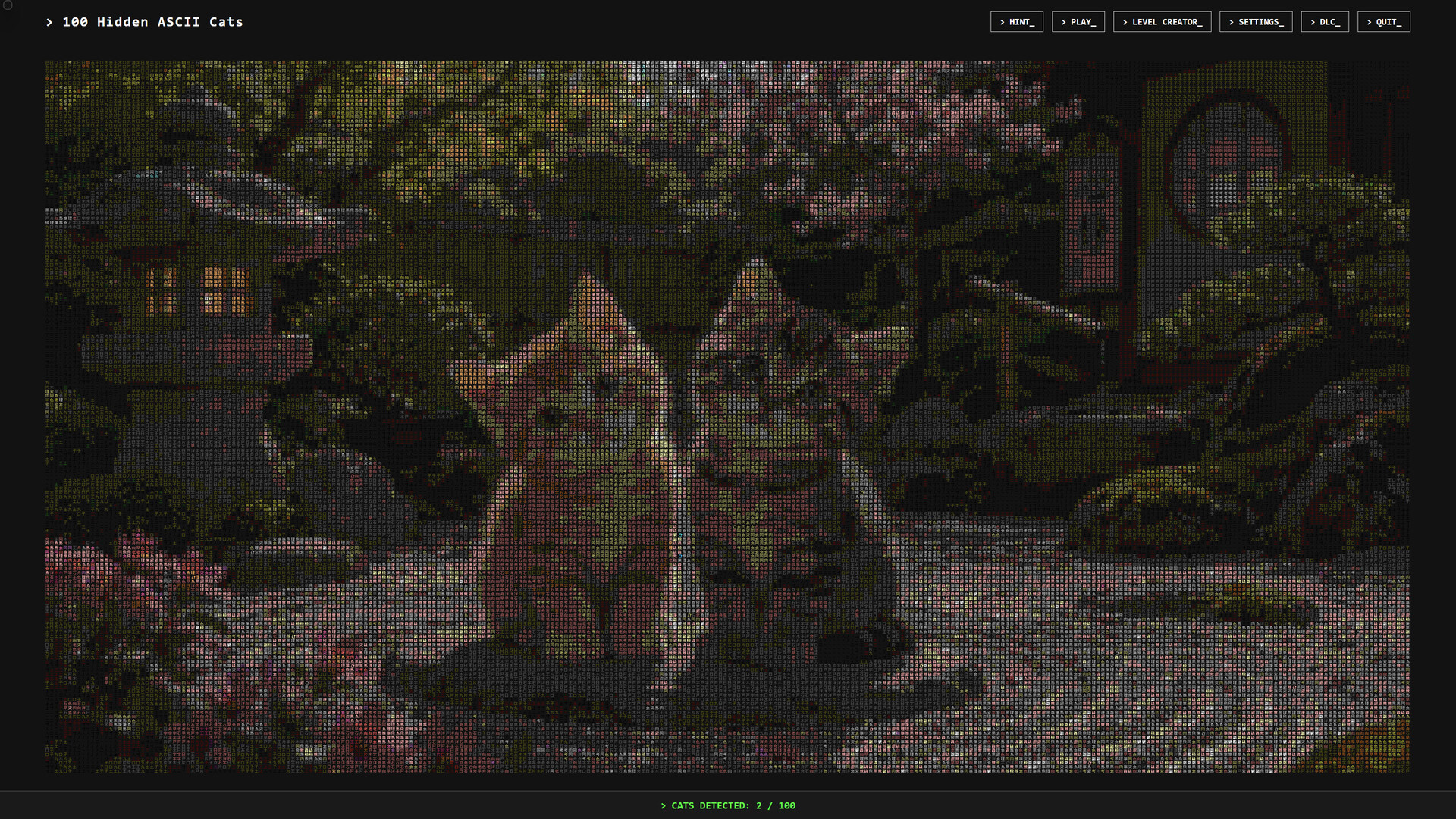 100 Hidden ASCII Cats: Kanji Featured Screenshot #1