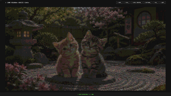 100 Hidden ASCII Cats: Kanji screenshot 1