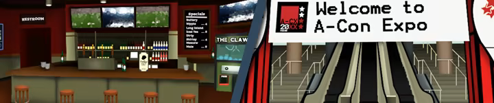 Bar and anime convention backgrounds