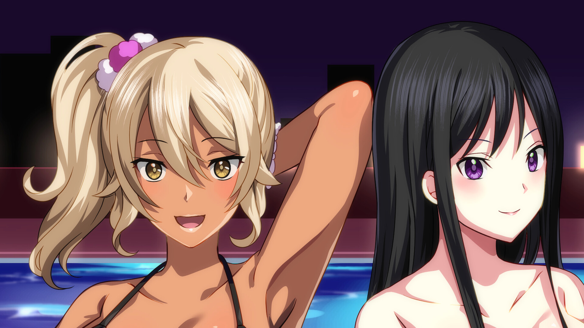 Horny Ladies at the Members-Only Pool After Dark screenshot #1