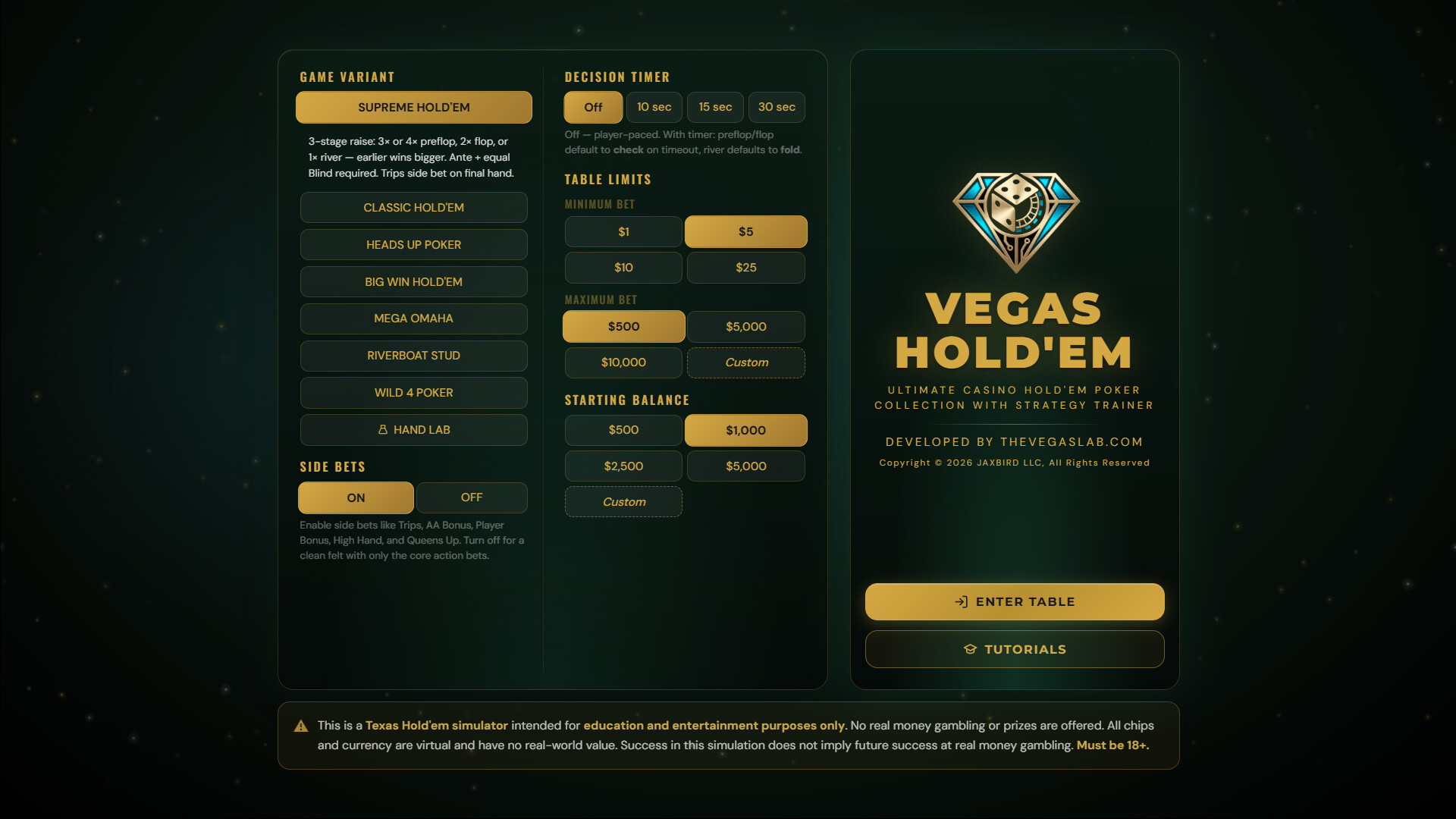 Vegas Hold'Em: Ultimate Casino Hold'em Poker Collection With Strategy Trainer screenshot 2