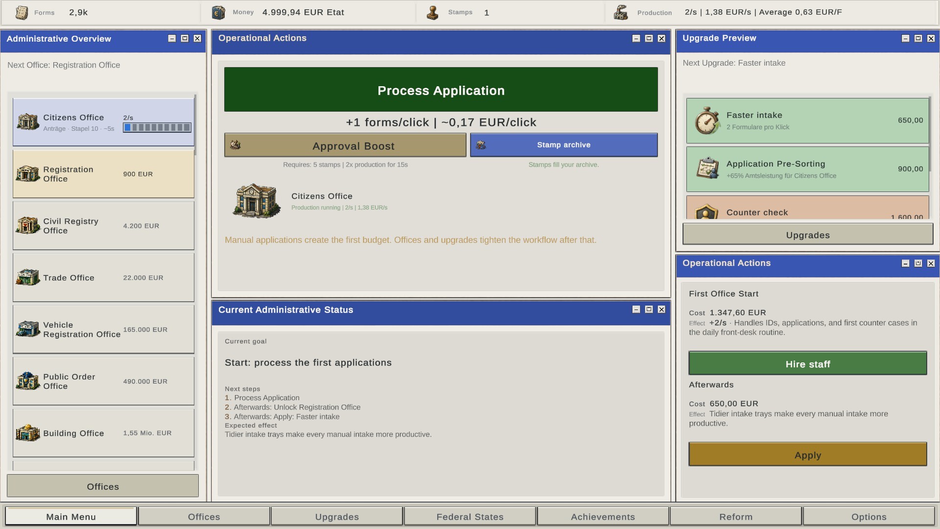 Buerokratie Idler: Germany screenshot #1