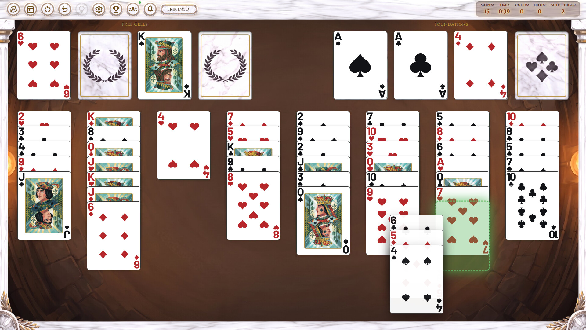 MSO FreeCell Arena screenshot 3
