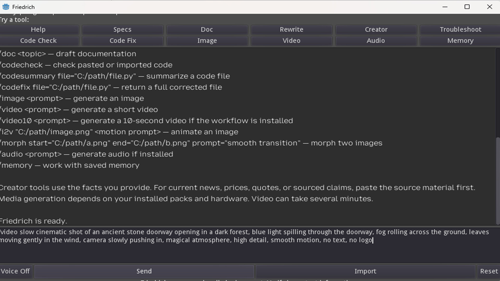 FriedrichAI Video Generation screenshot 1