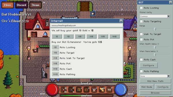 Game About Botting in an MMORPG screenshot 6