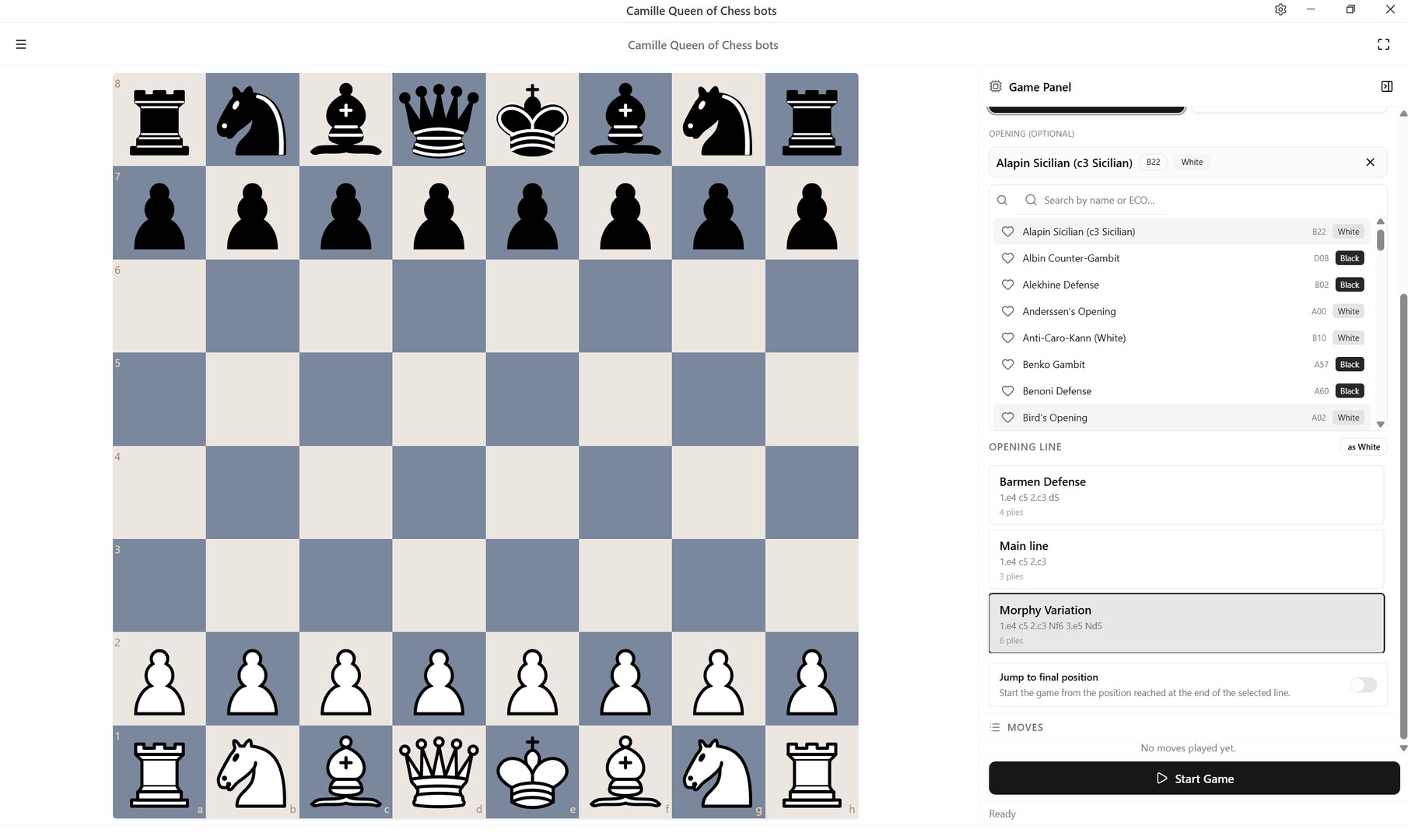 Camille Queen of Chess bots screenshot 4