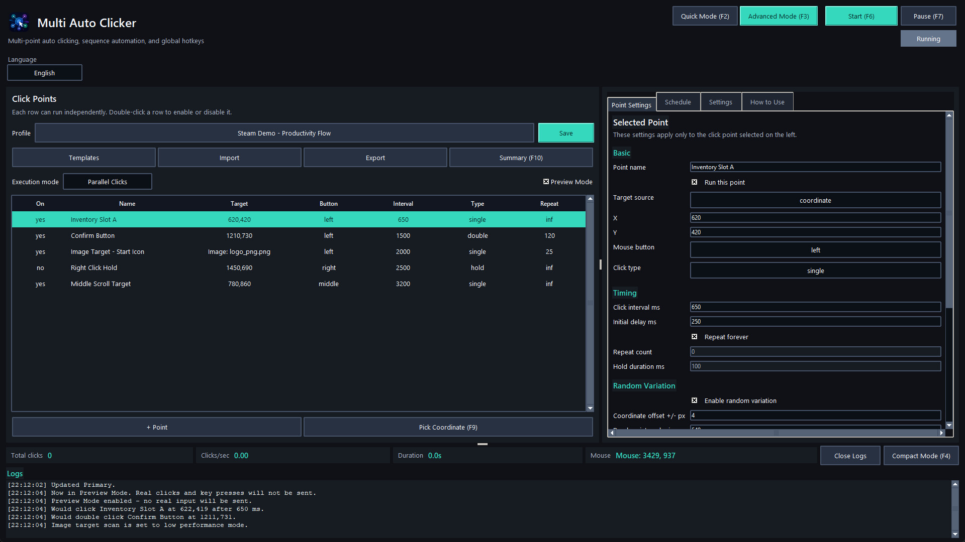 Multi Auto Clicker screenshot 4
