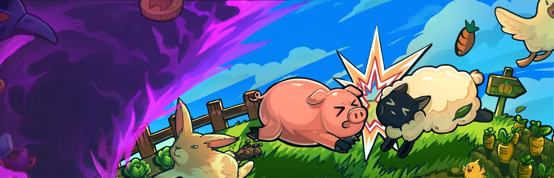 Crazy Farm: Roguelike Idle Building Game