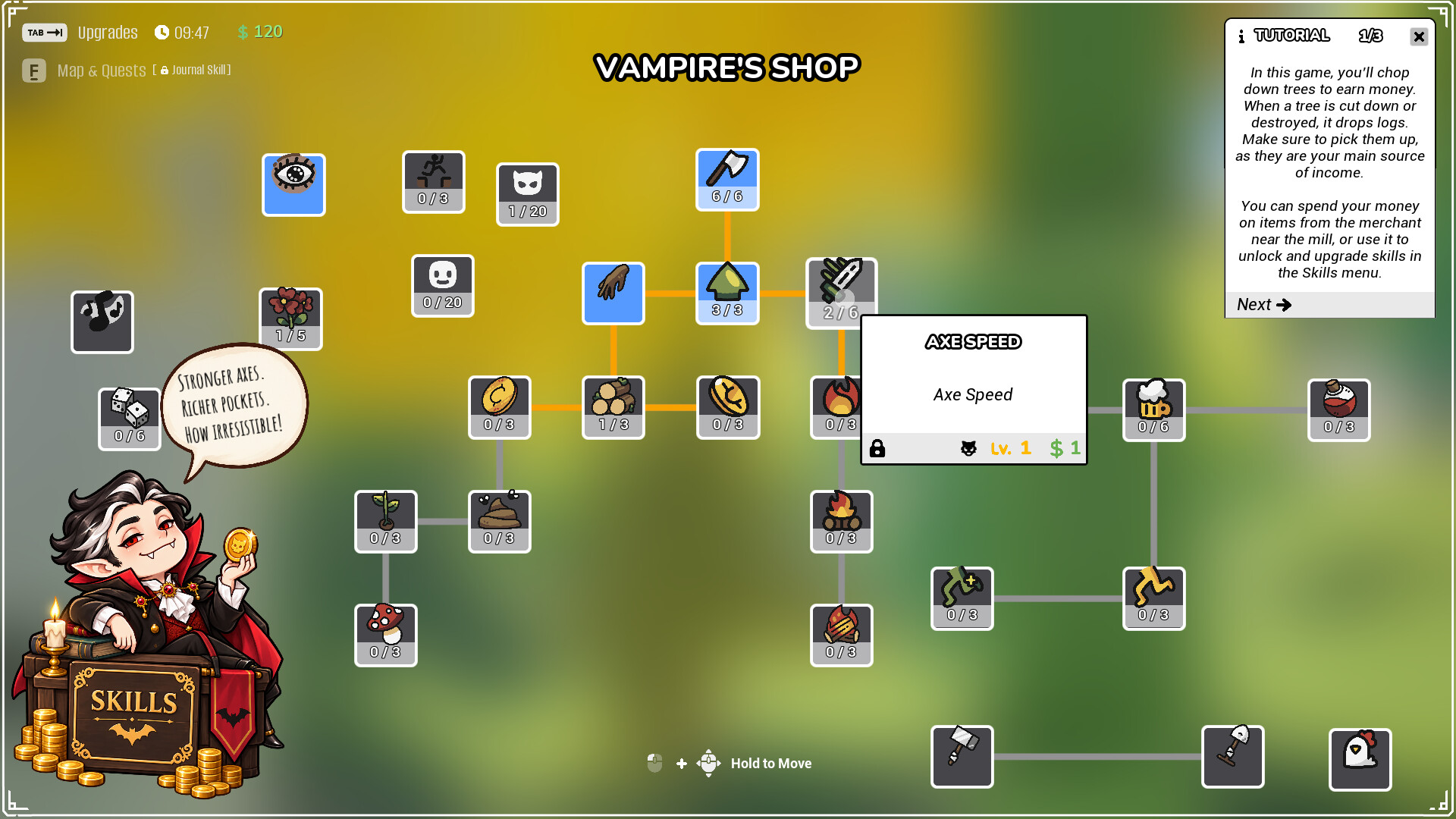 I HATE trees, so an ANCIENT VAMPIRE hired me to DESTROY EVERY last ONE screenshot 4