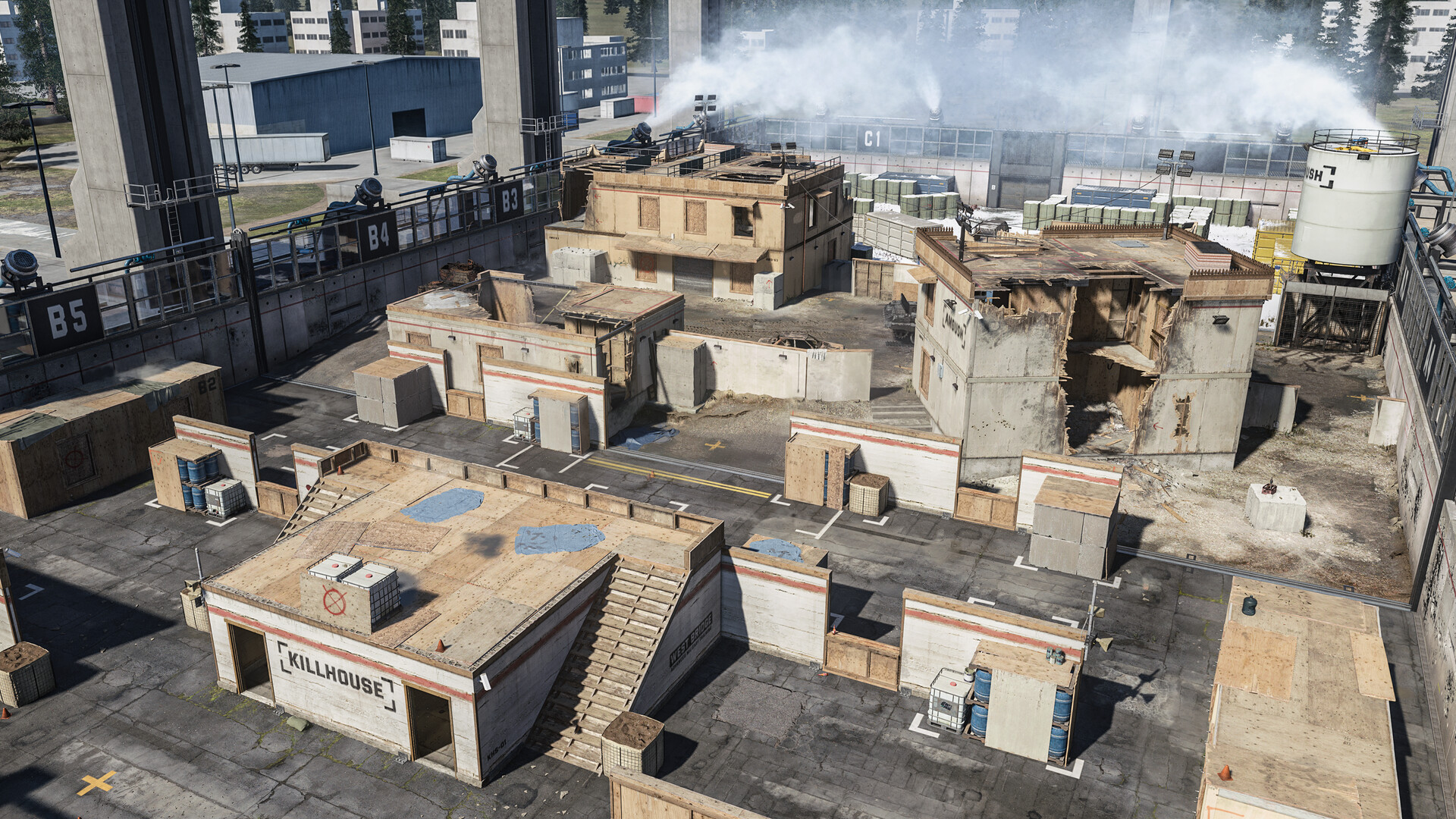 Kill Block assembles its arenas from modular pieces, with Infinity Ward citing over 500 reconfiguration combinations.