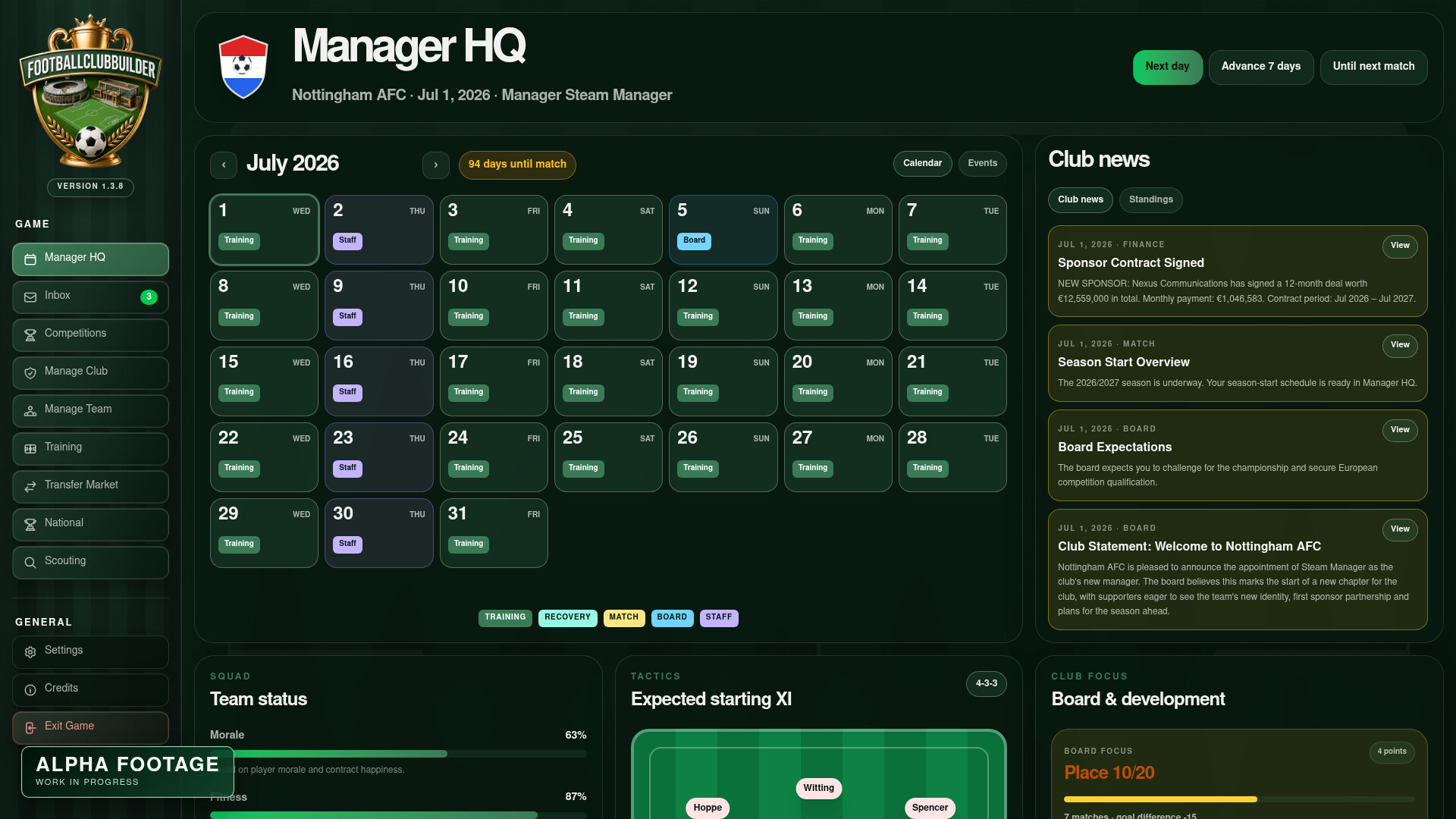 Football Club Builder screenshot 1