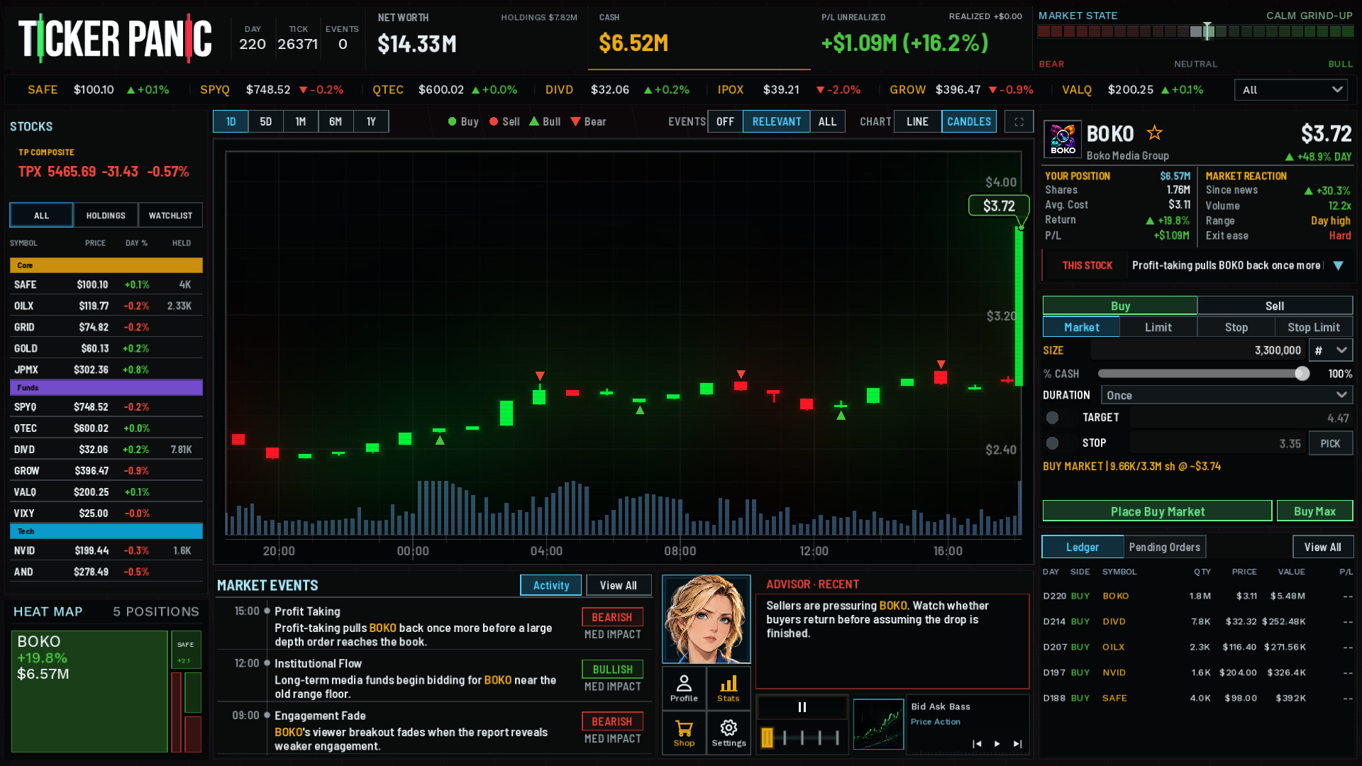 Ticker Panic: Stock Market Simulator screenshot #1