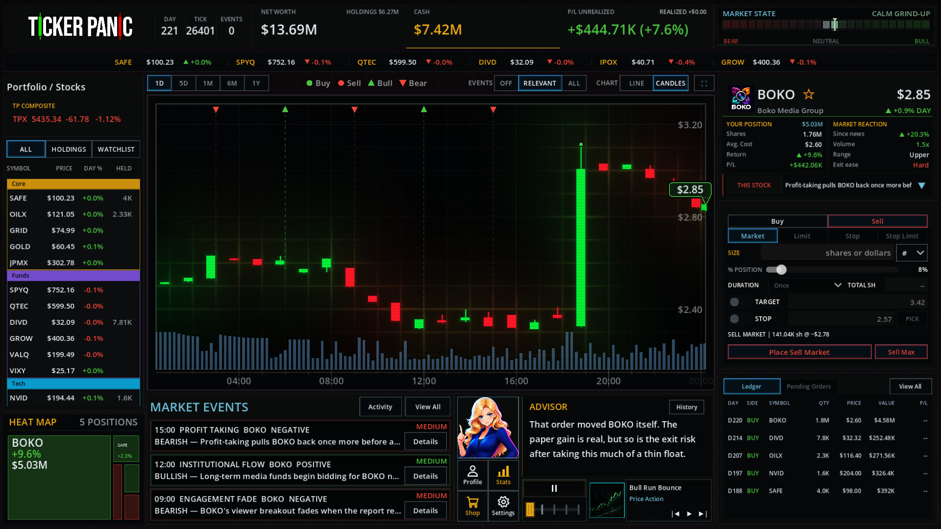 Ticker Panic: Stock Market Simulator screenshot 1
