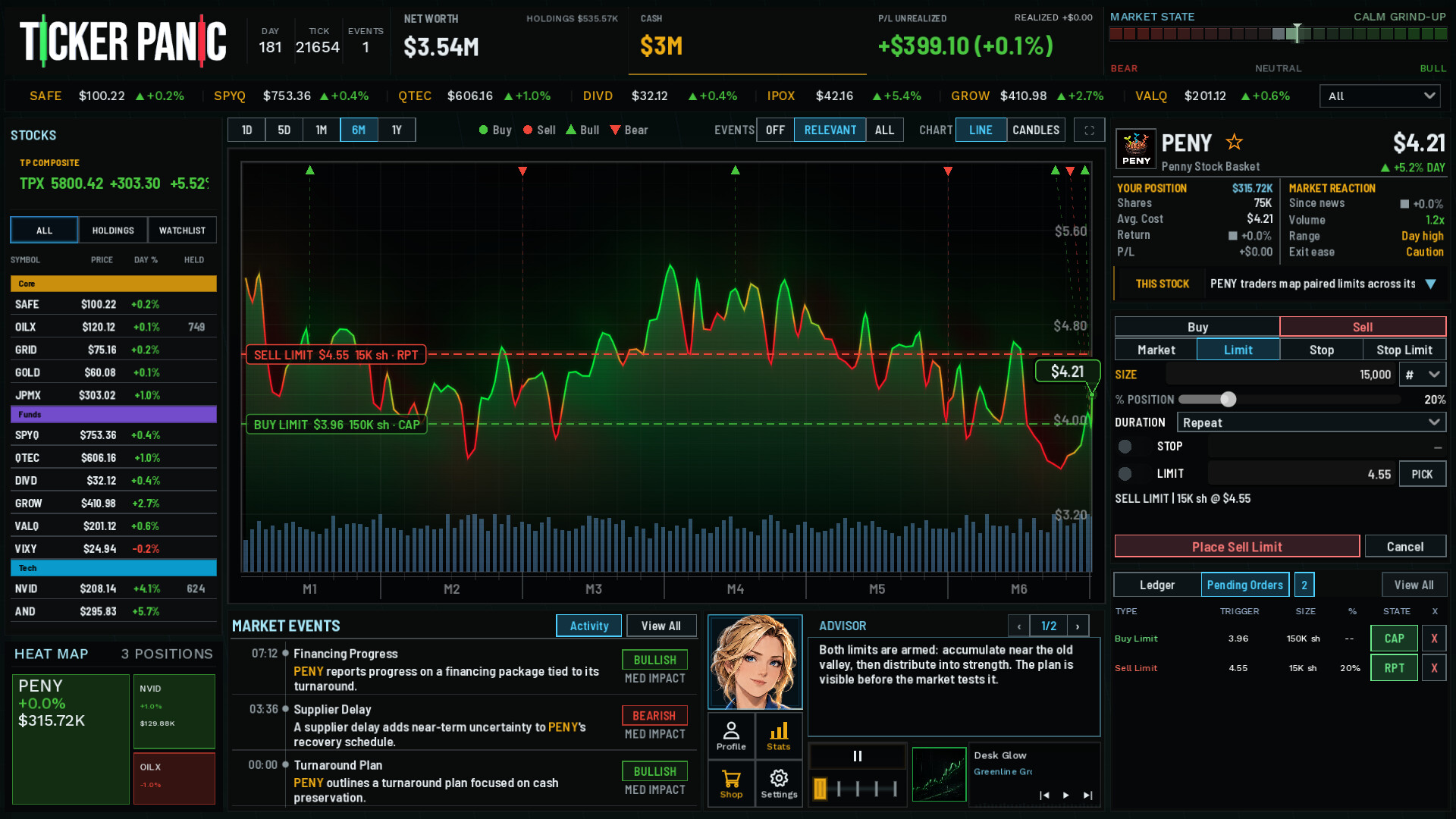 Ticker Panic: Stock Market Simulator screenshot #2