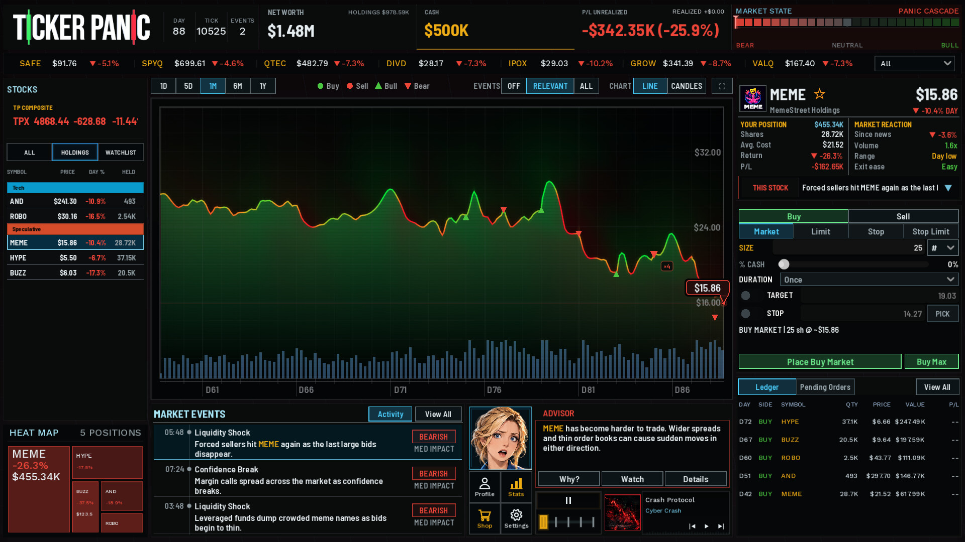 Ticker Panic: Stock Market Simulator screenshot #4