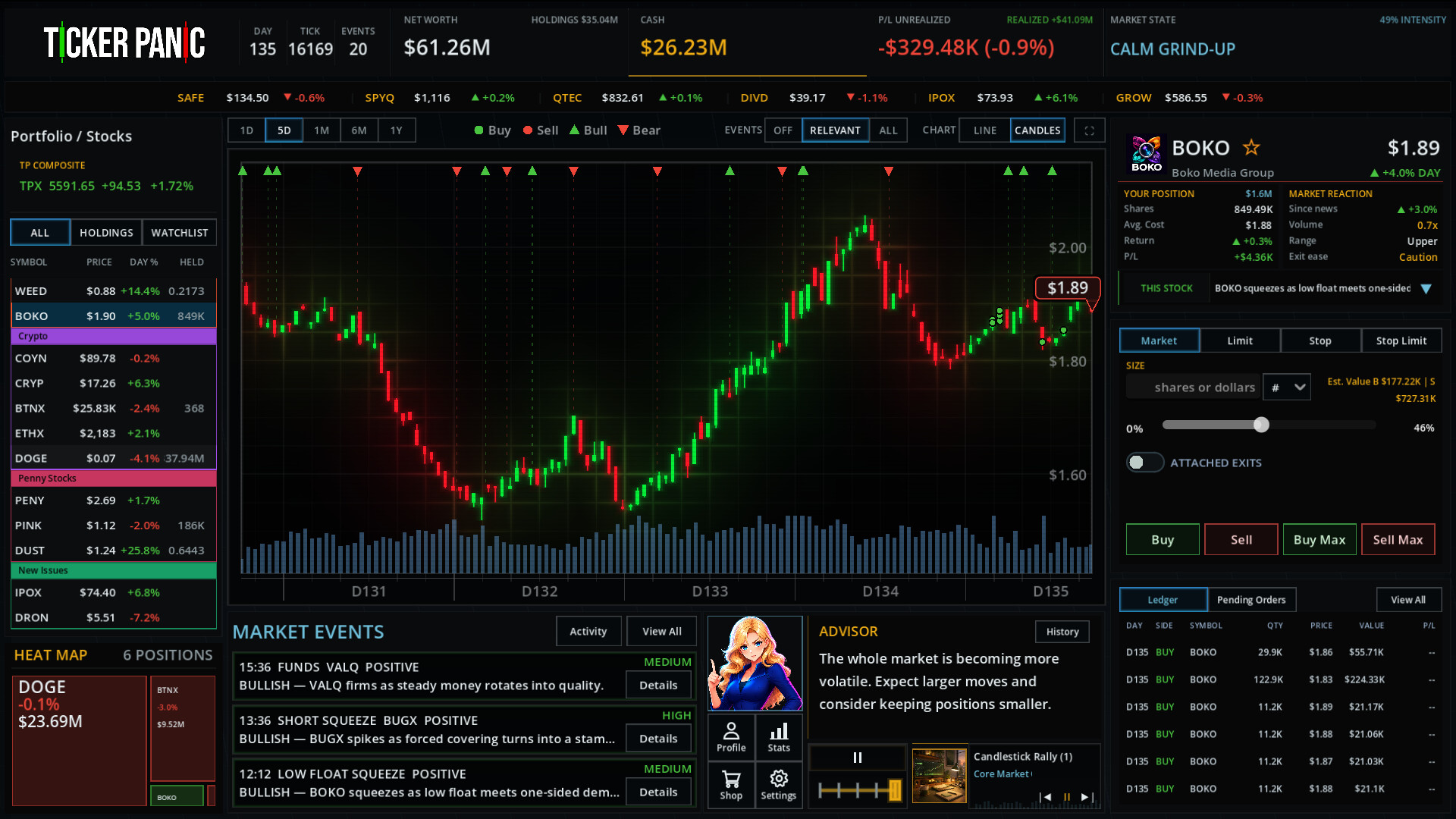 Ticker Panic screenshot 1