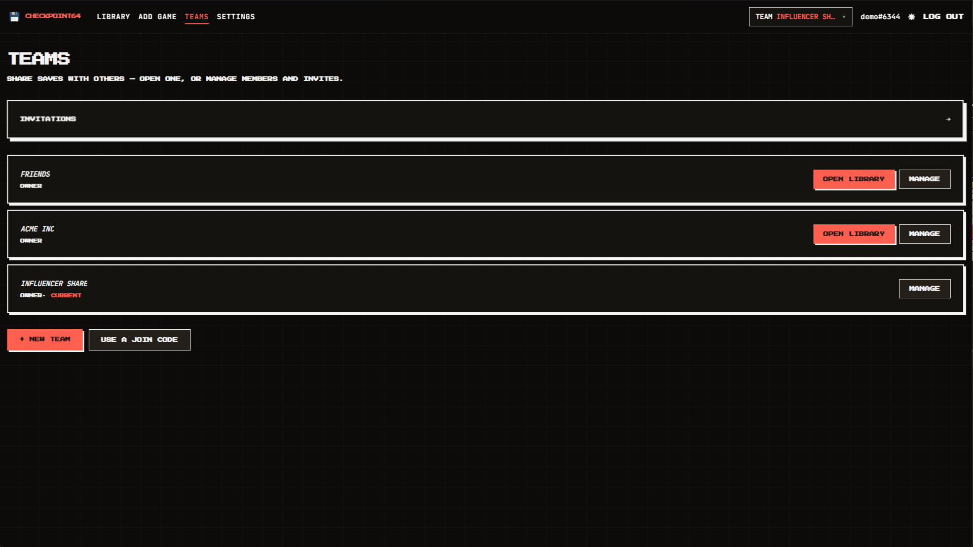 Checkpoint64: Manage your saves between friends screenshot 3