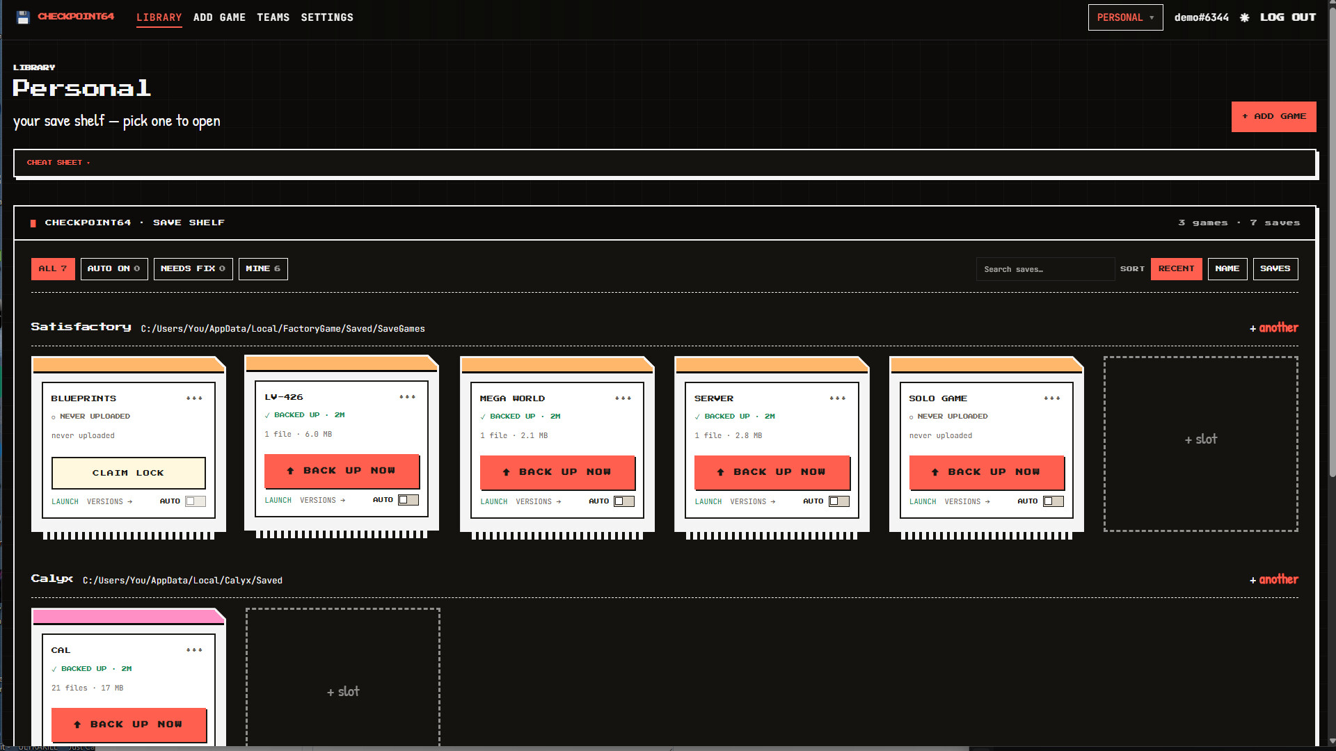 Checkpoint64: Game Save Backup & Cloud Sync screenshot 1