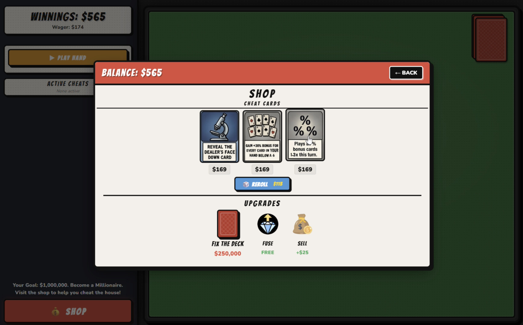 Blackjack: CHEAT THE HOUSE! screenshot 2