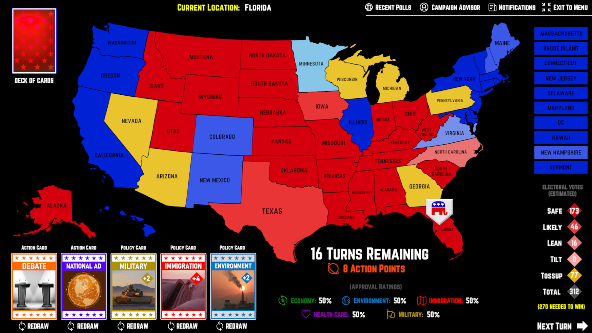 2026 U.S. Election Simulator screenshot #1