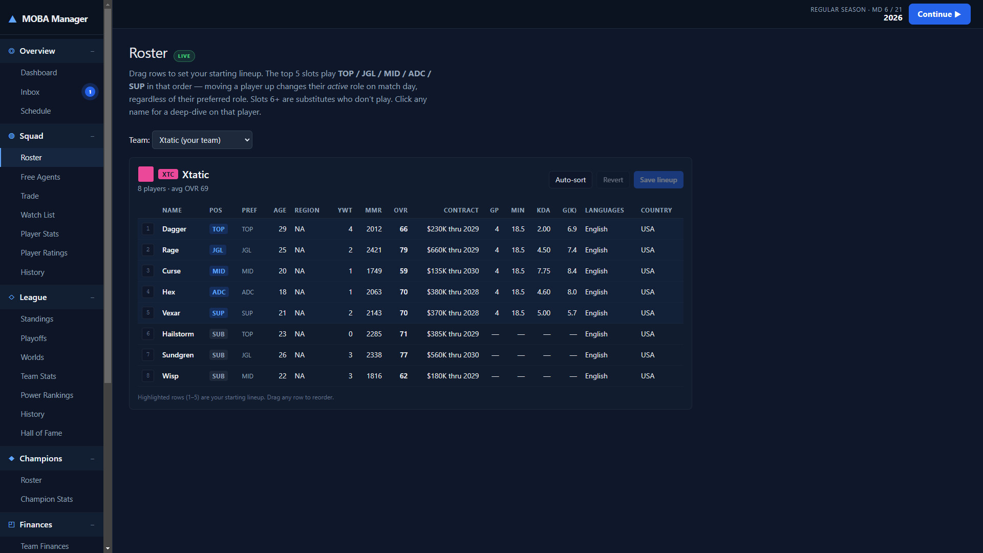 MOBA Manager screenshot 3