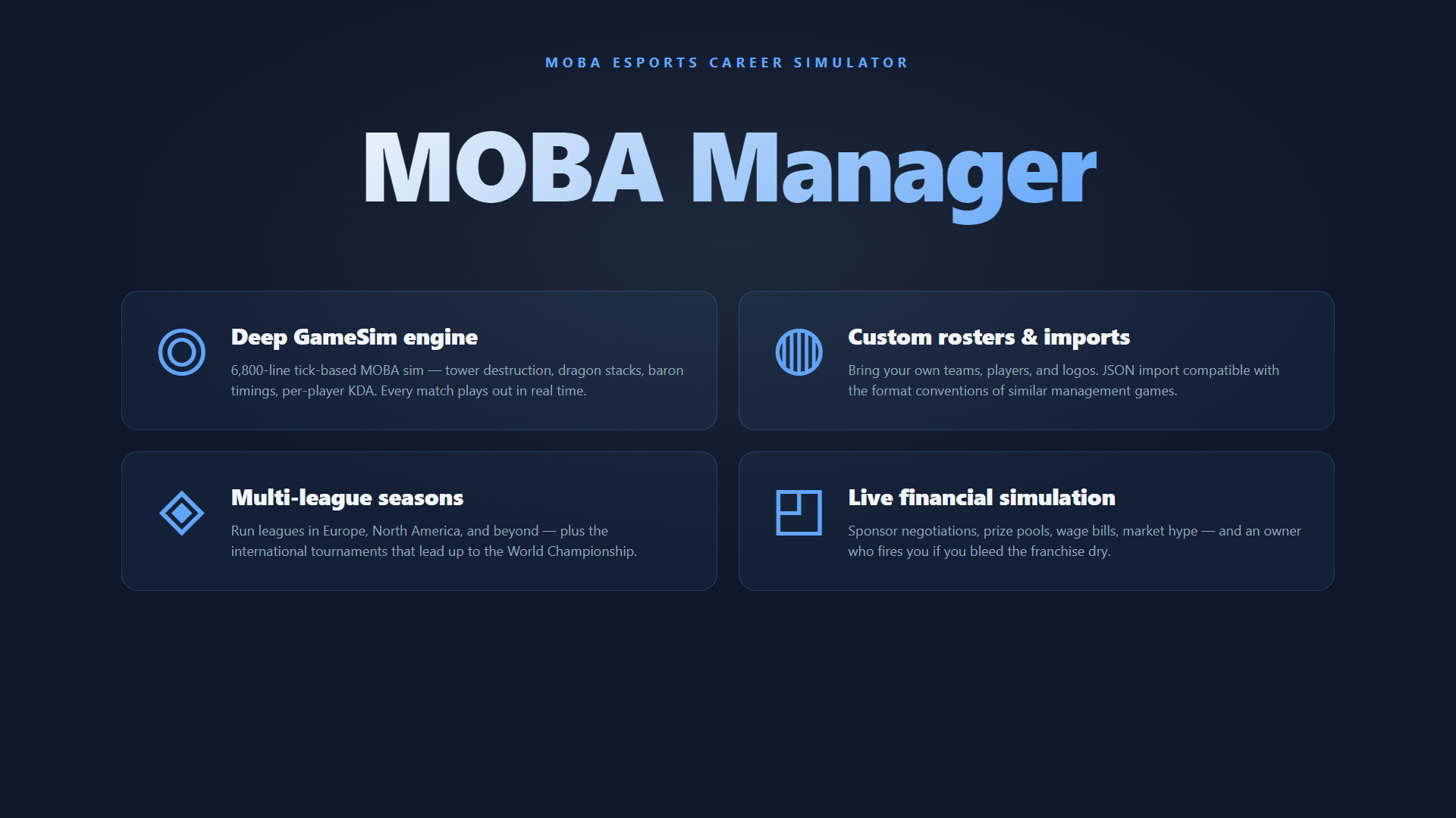 MOBA Manager screenshot 1
