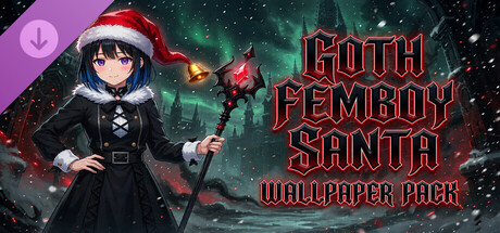 Goth Femboy Santa Wallpaper Pack